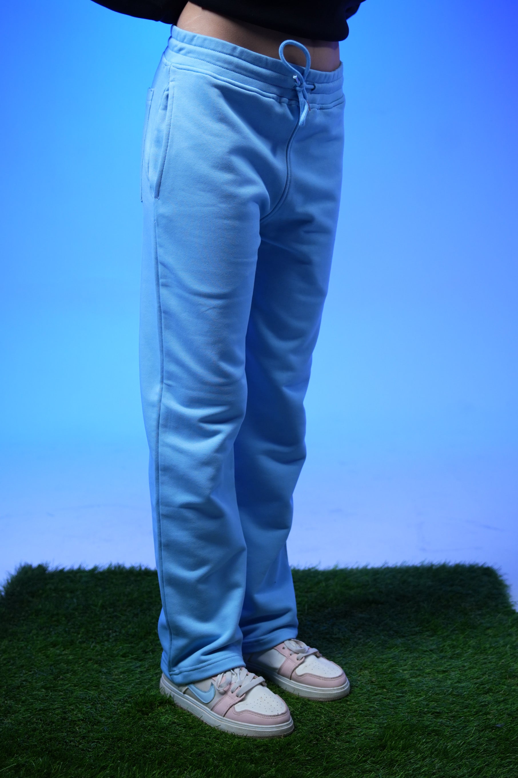Unisex Plain Sweatpants BabyBlue - Denjoe