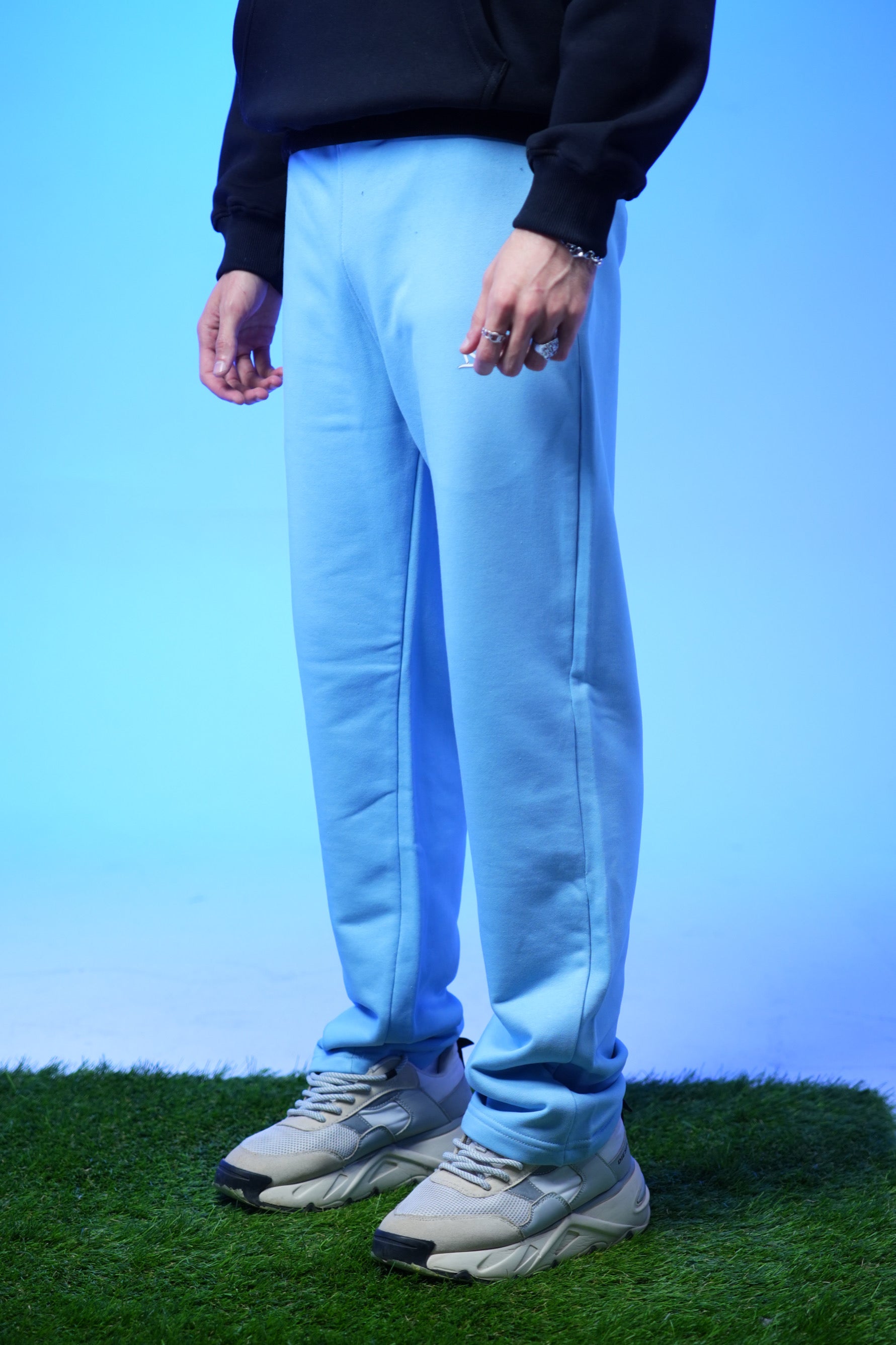 Unisex Plain Sweatpants BabyBlue - Denjoe
