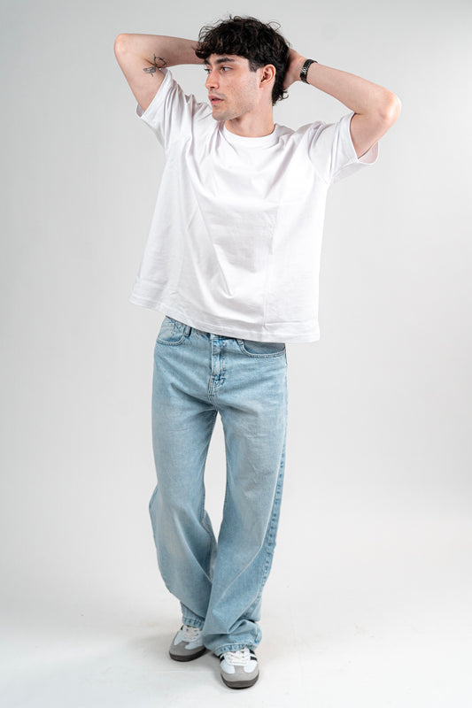 PALE INDIGO BAGGY JEANS UNISEX