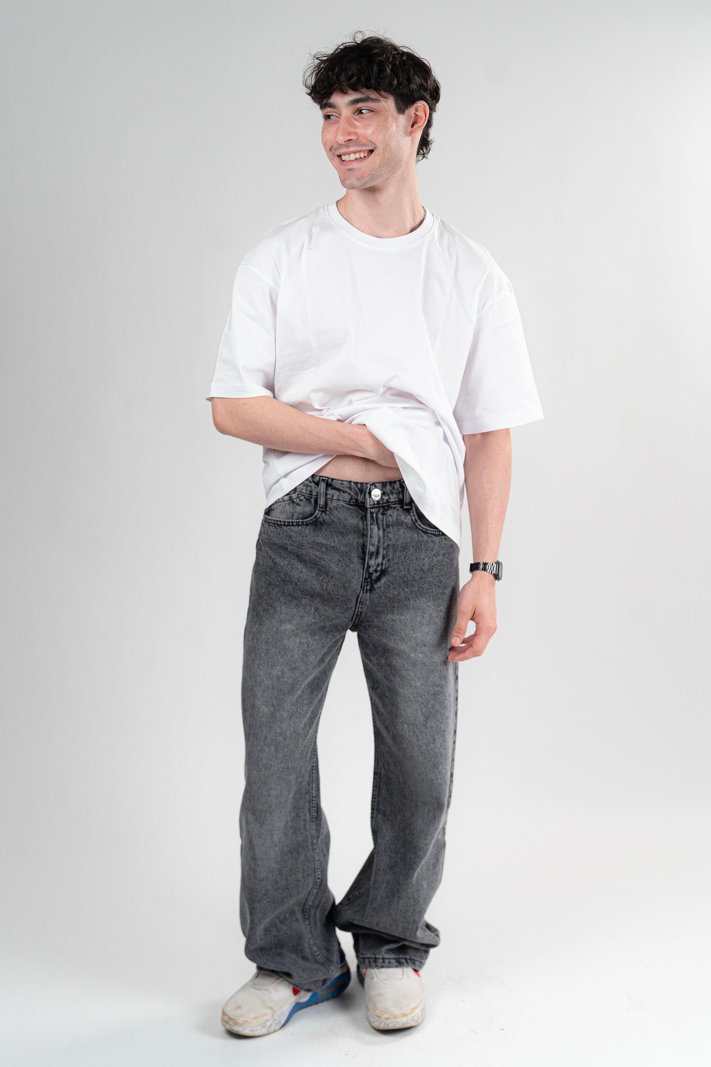 DARK GREY BAGGY JEANS UNISEX