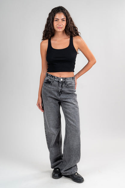 DARK GREY BAGGY JEANS UNISEX