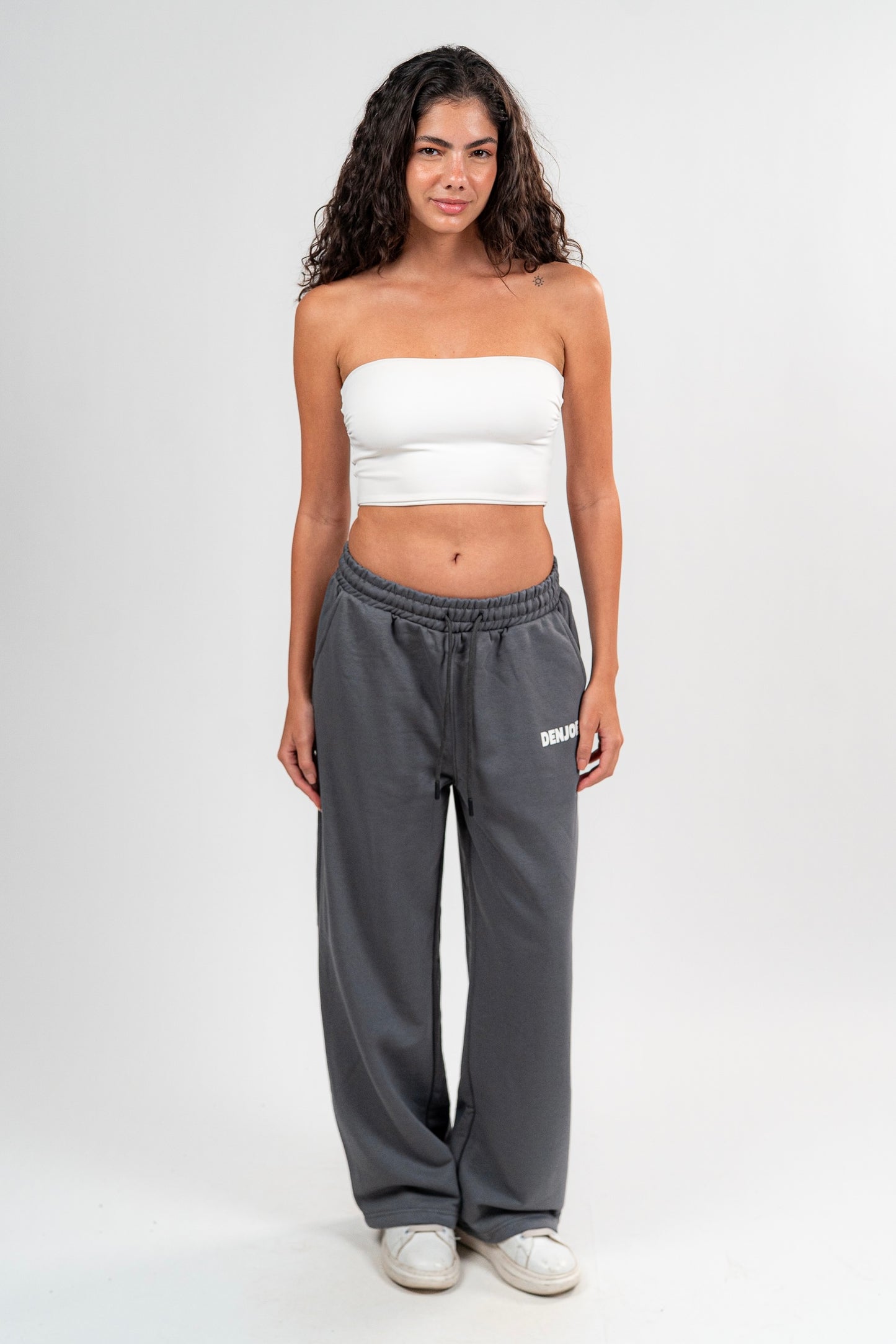 Dark Grey Sweatpants Unisex Loose Fit