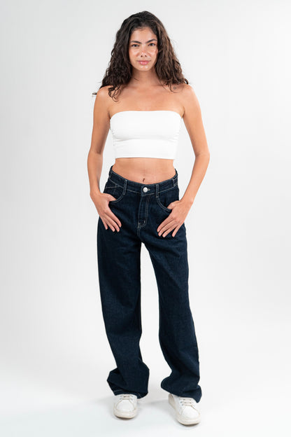 DARK NAVY BAGGY JEANS UNISEX