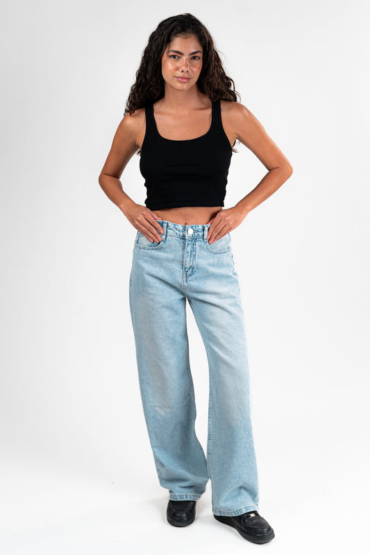 PALE INDIGO BAGGY JEANS UNISEX