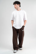 Brown Sweatpants Unisex Loose Fit