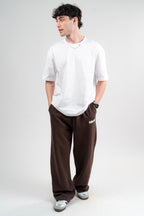 Brown Sweatpants Unisex Loose Fit