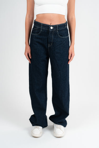 DARK NAVY BAGGY JEANS UNISEX