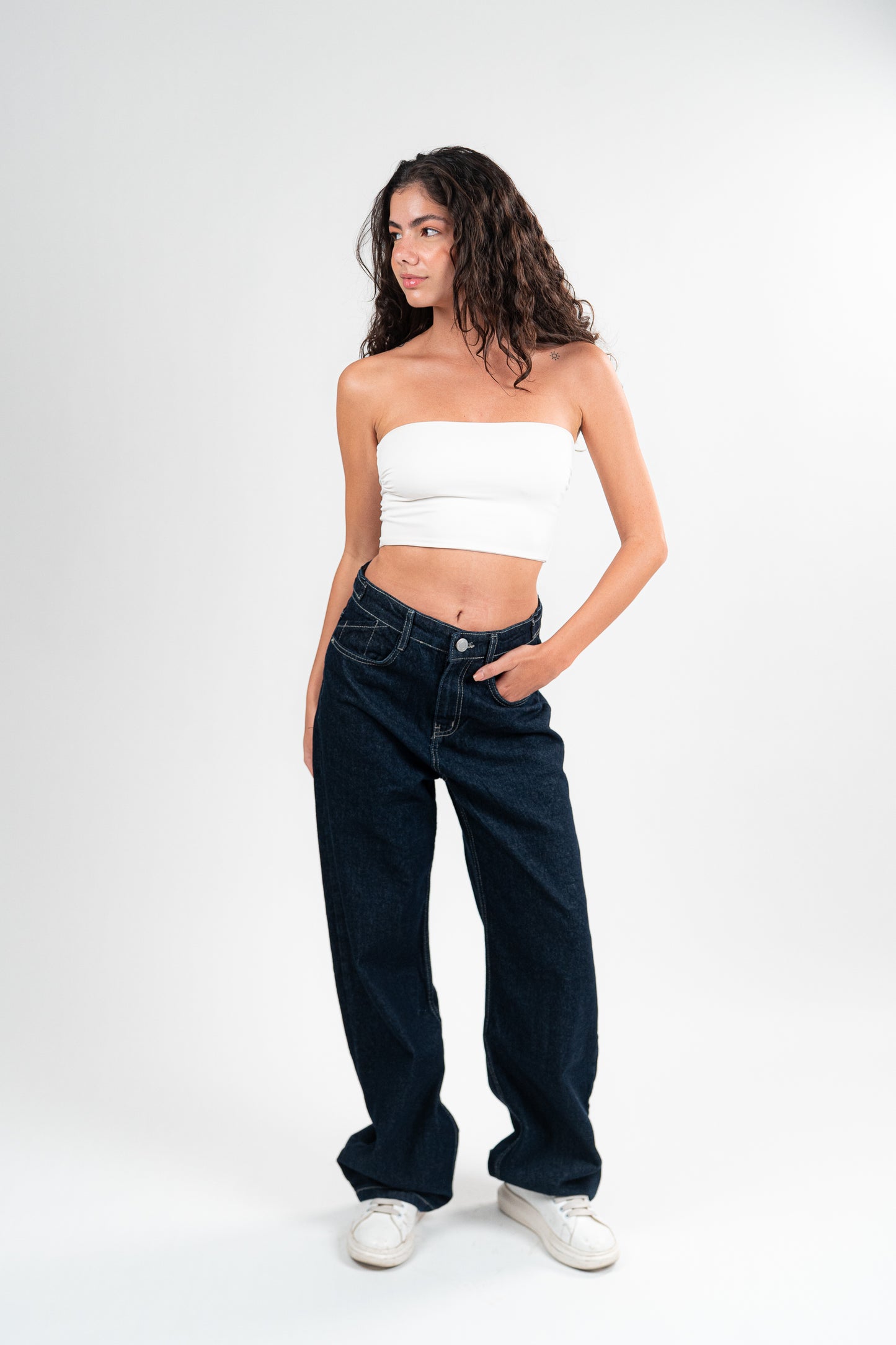 DARK NAVY BAGGY JEANS UNISEX