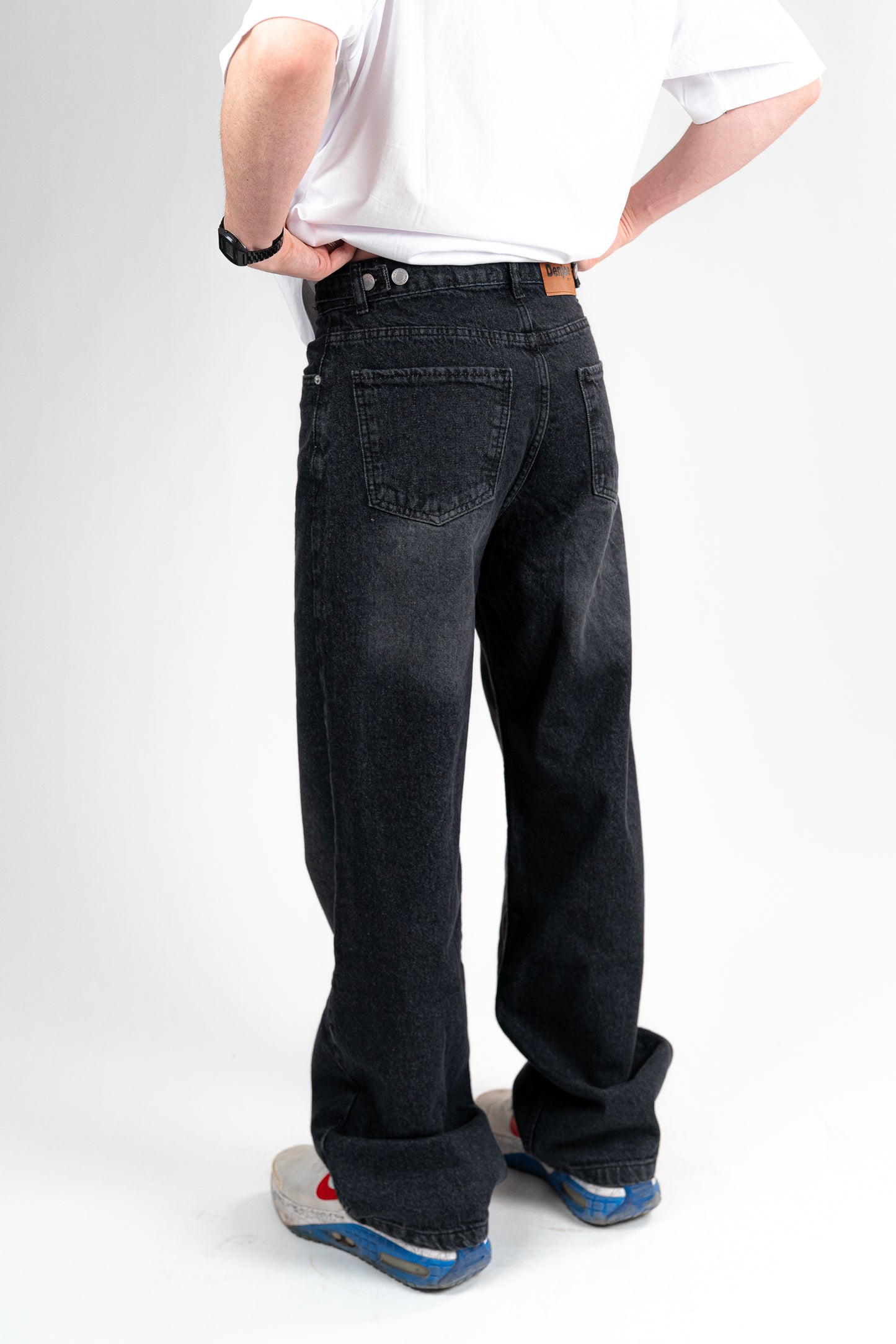 FADDED BLACK BAGGY JEANS UNISEX