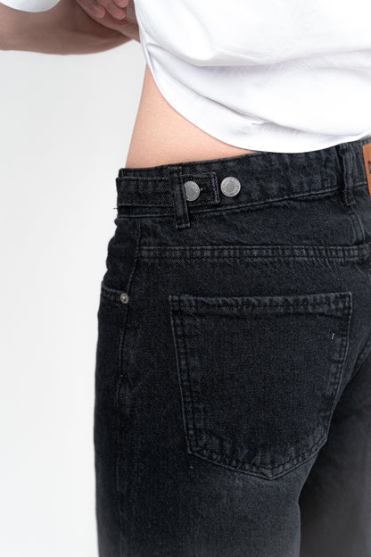FADDED BLACK BAGGY JEANS UNISEX