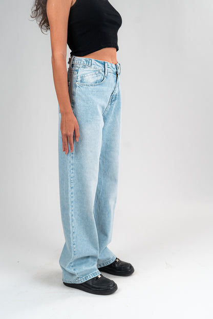 PALE INDIGO BAGGY JEANS UNISEX