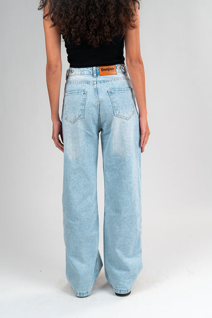 PALE INDIGO BAGGY JEANS UNISEX