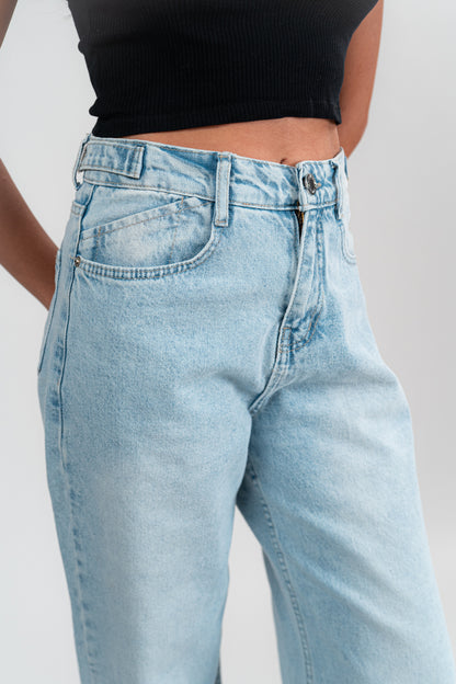 PALE INDIGO BAGGY JEANS UNISEX