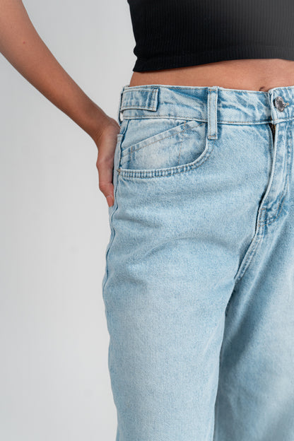 PALE INDIGO BAGGY JEANS UNISEX