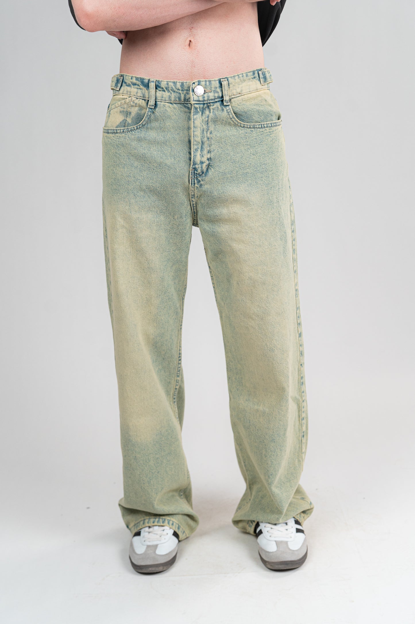 GREENISH BAGGY JEANS UNISEX
