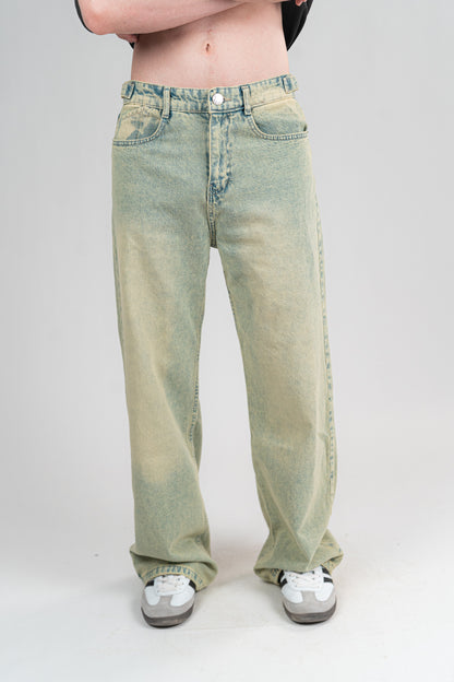 GREENISH BAGGY JEANS UNISEX