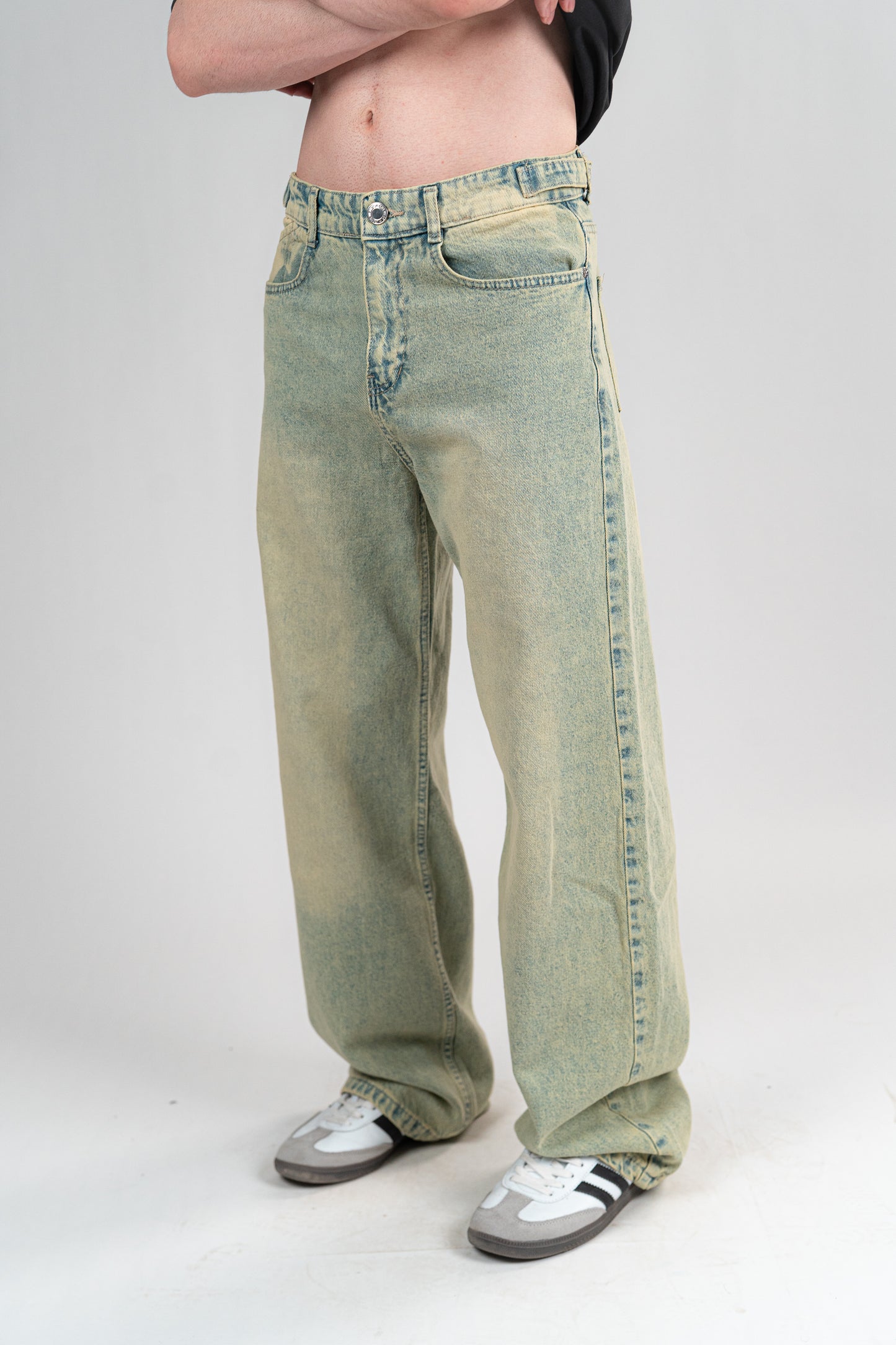 GREENISH BAGGY JEANS UNISEX