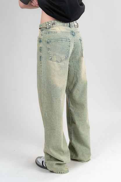 GREENISH BAGGY JEANS UNISEX