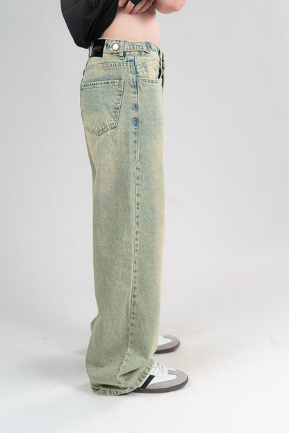 GREENISH BAGGY JEANS UNISEX