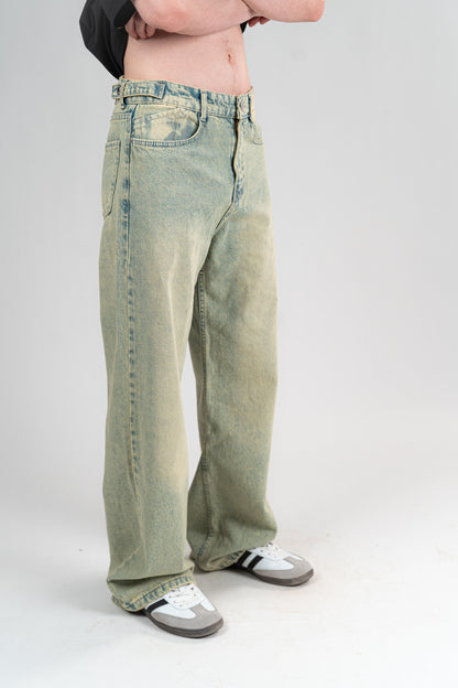 GREENISH BAGGY JEANS UNISEX