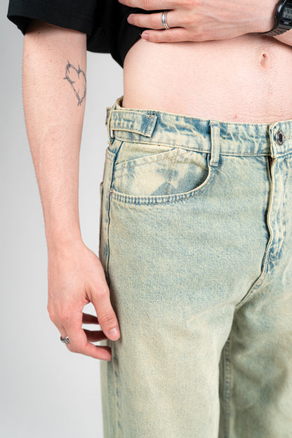 GREENISH BAGGY JEANS UNISEX