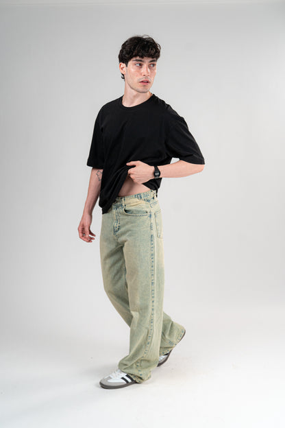 GREENISH BAGGY JEANS UNISEX