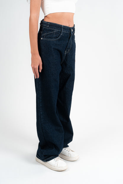 DARK NAVY BAGGY JEANS UNISEX