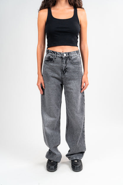 DARK GREY BAGGY JEANS UNISEX