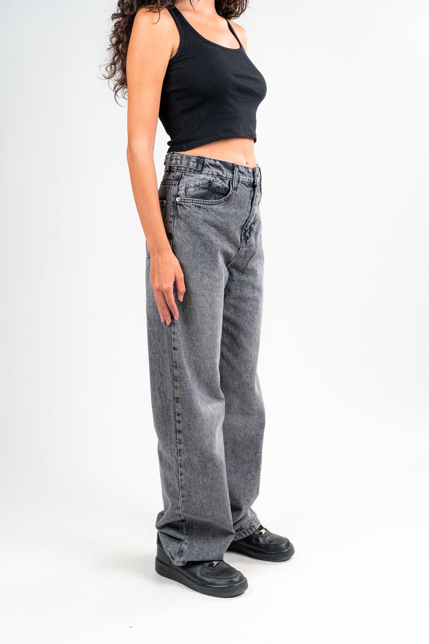DARK GREY BAGGY JEANS UNISEX