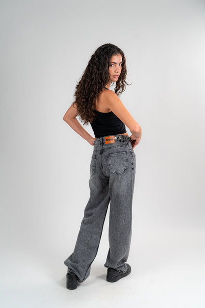 DARK GREY BAGGY JEANS UNISEX