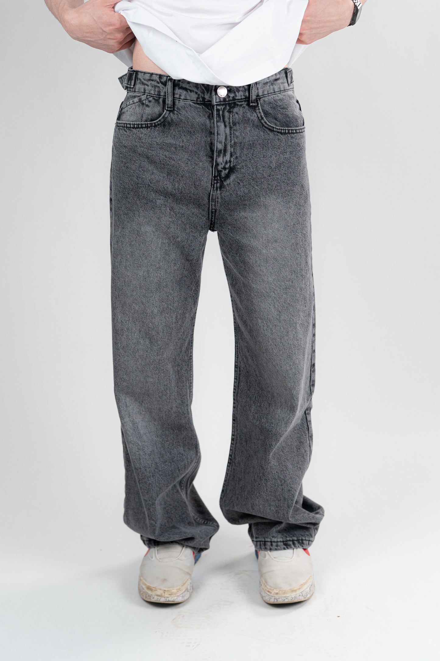 DARK GREY BAGGY JEANS UNISEX