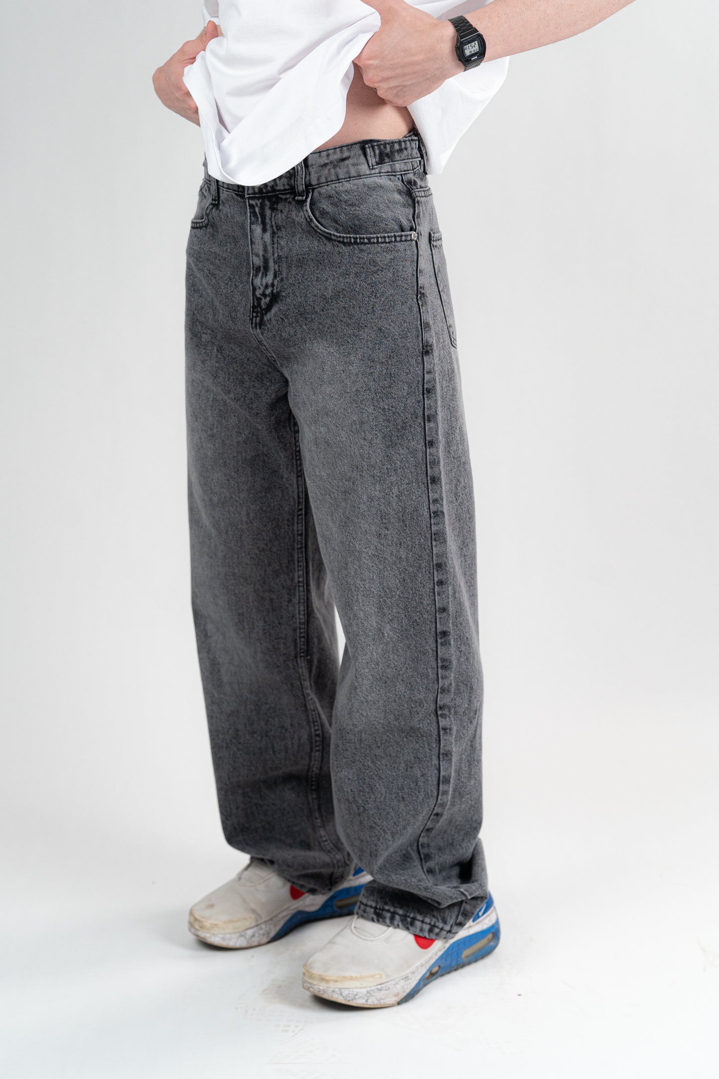 DARK GREY BAGGY JEANS UNISEX