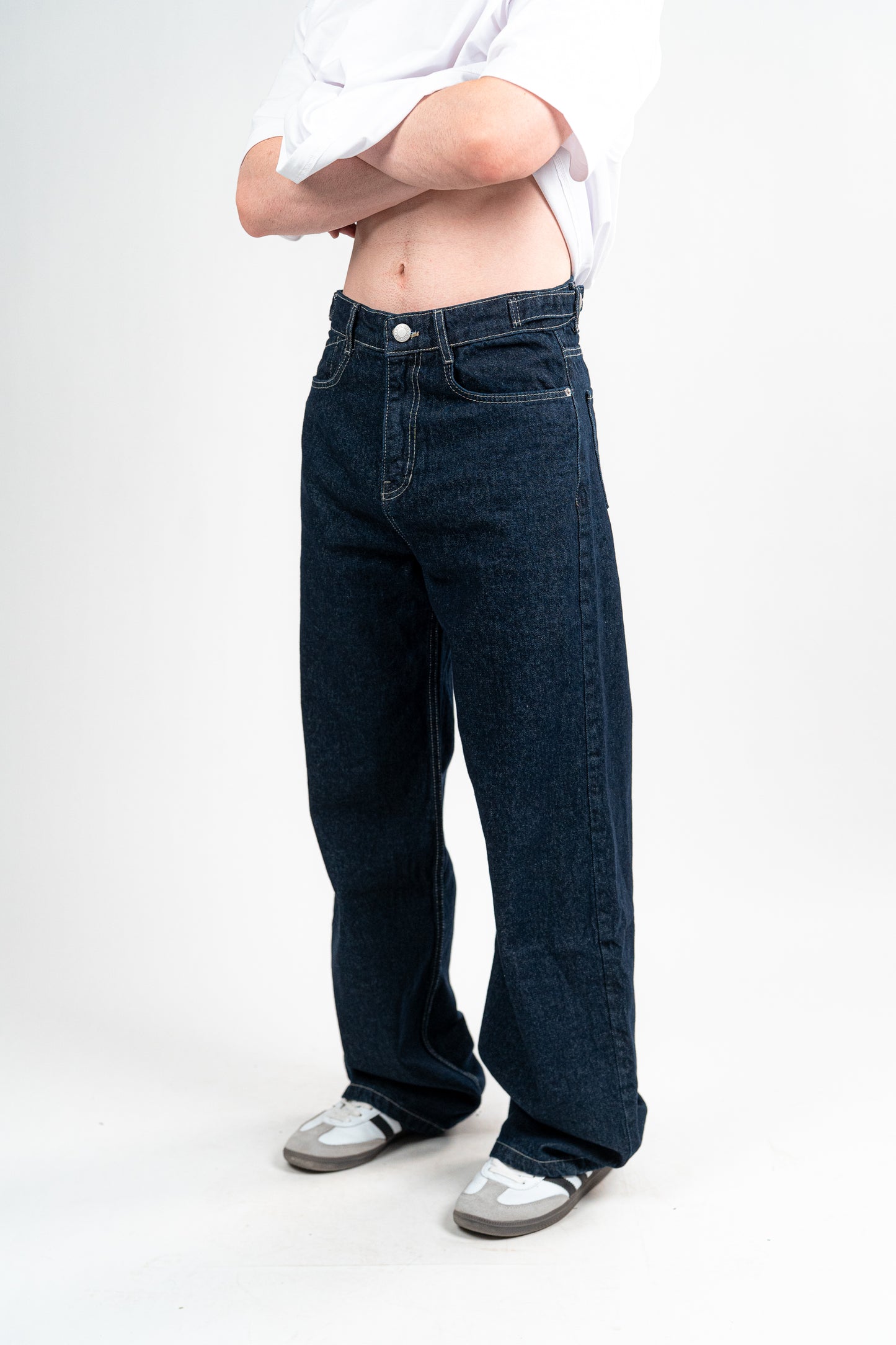 DARK NAVY BAGGY JEANS UNISEX