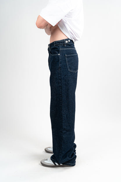 DARK NAVY BAGGY JEANS UNISEX