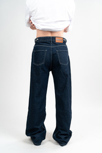 DARK NAVY BAGGY JEANS UNISEX