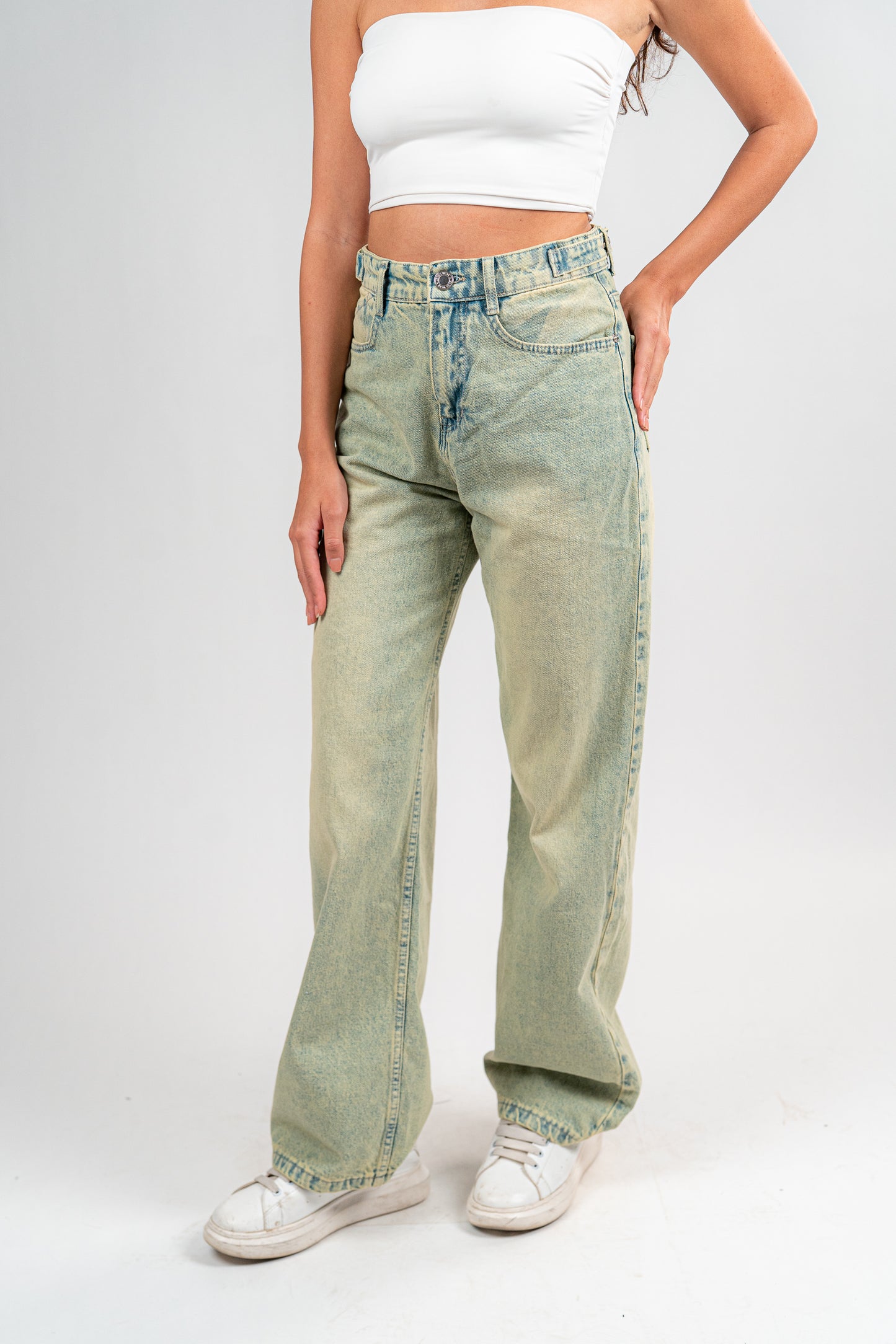 GREENISH BAGGY JEANS UNISEX