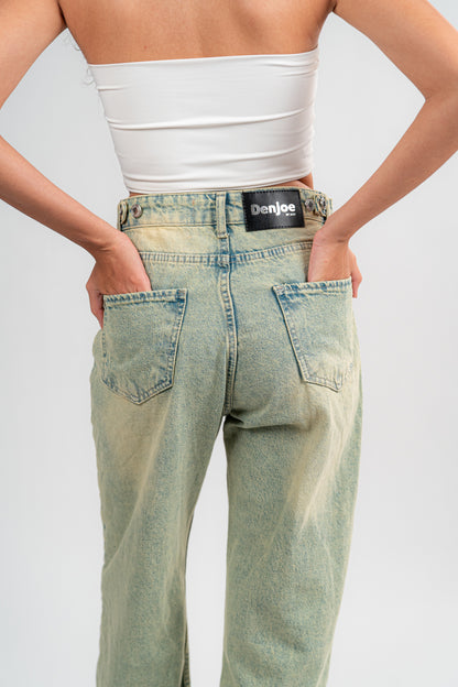 GREENISH BAGGY JEANS UNISEX