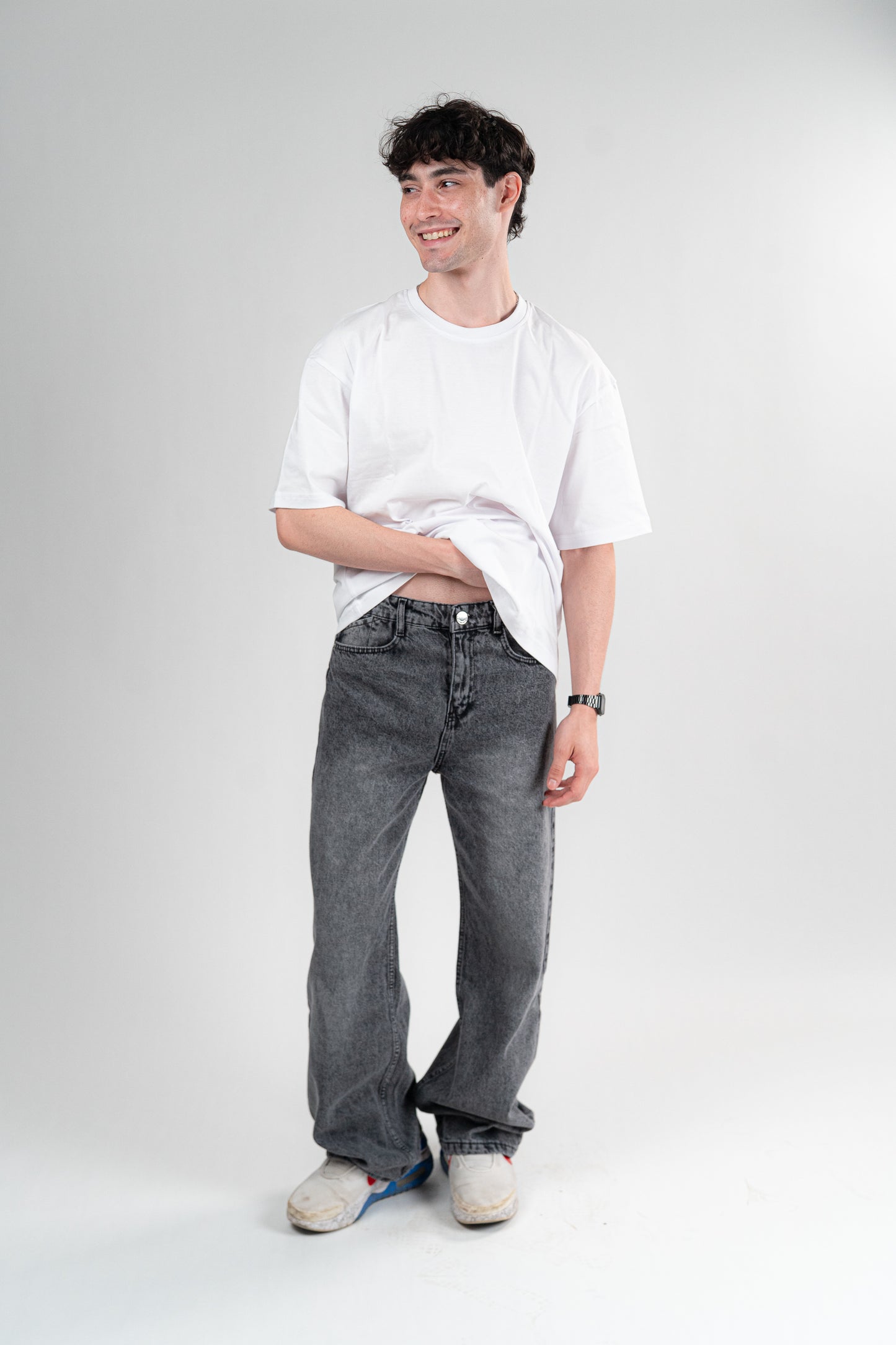 DARK GREY BAGGY JEANS UNISEX