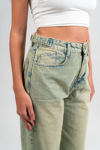 GREENISH BAGGY JEANS UNISEX