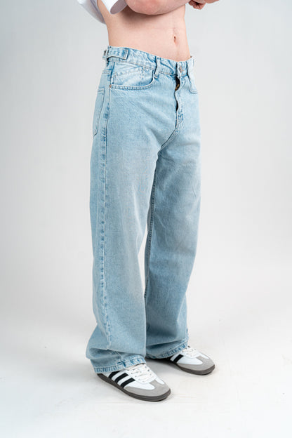 PALE INDIGO BAGGY JEANS UNISEX