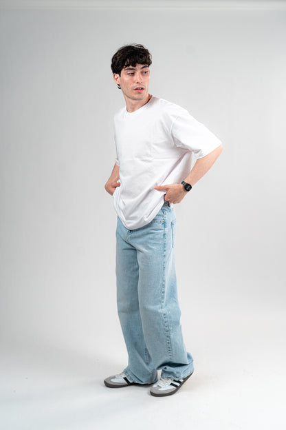PALE INDIGO BAGGY JEANS UNISEX