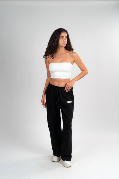 Black Sweatpants Unisex Loose Fit