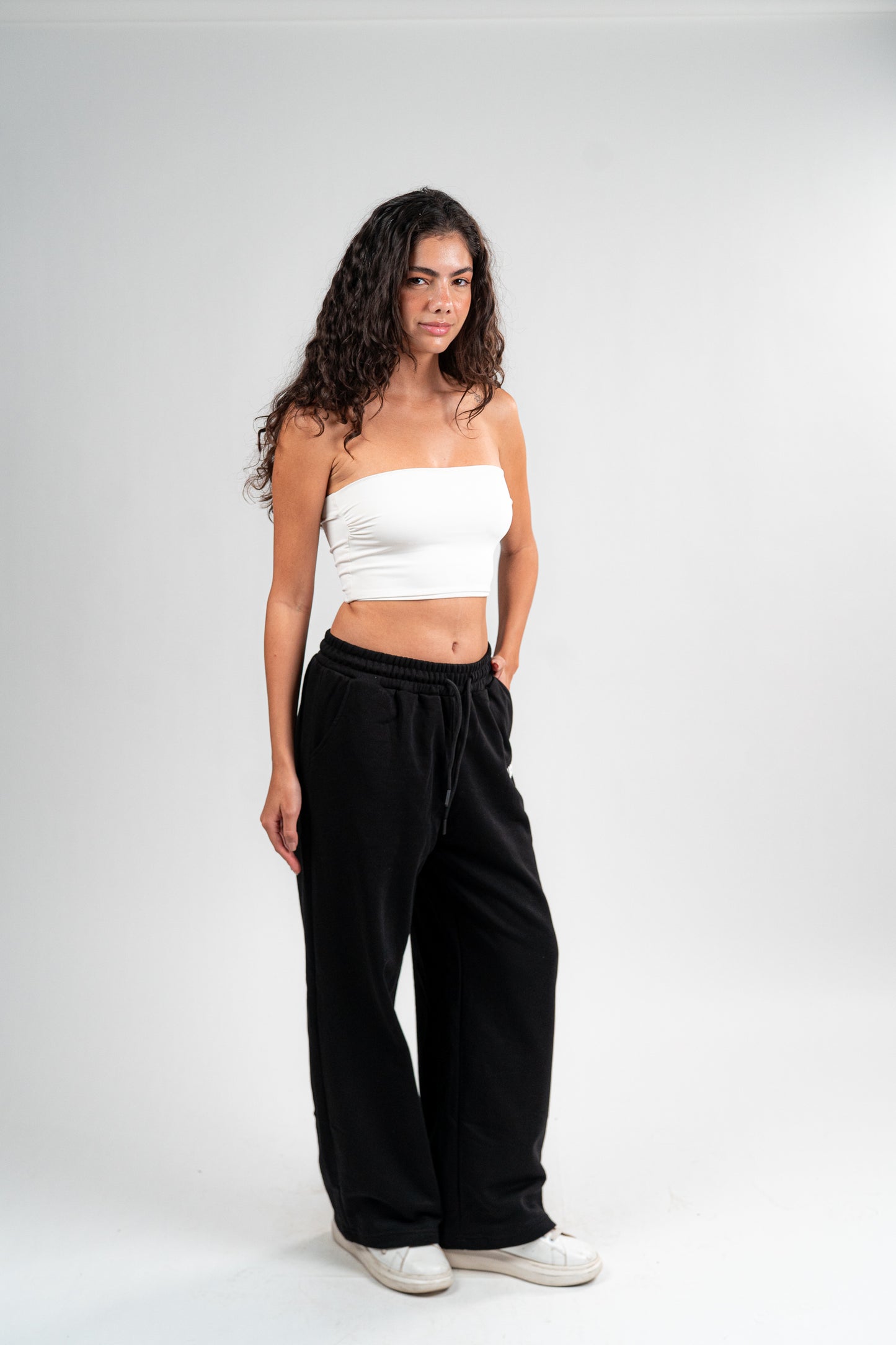 Black Sweatpants Unisex Loose Fit