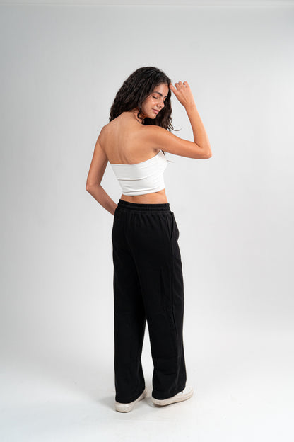 Black Sweatpants Unisex Loose Fit