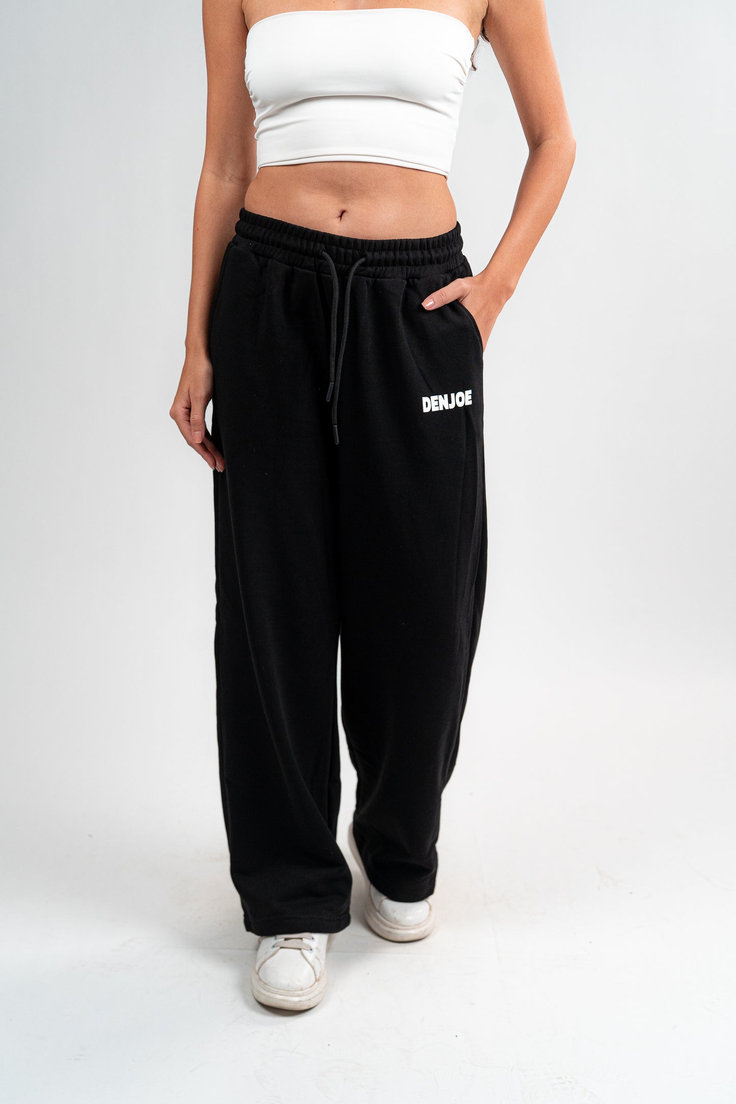 Black Sweatpants Unisex Loose Fit