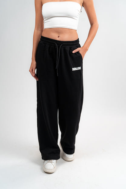 Black Sweatpants Unisex Loose Fit