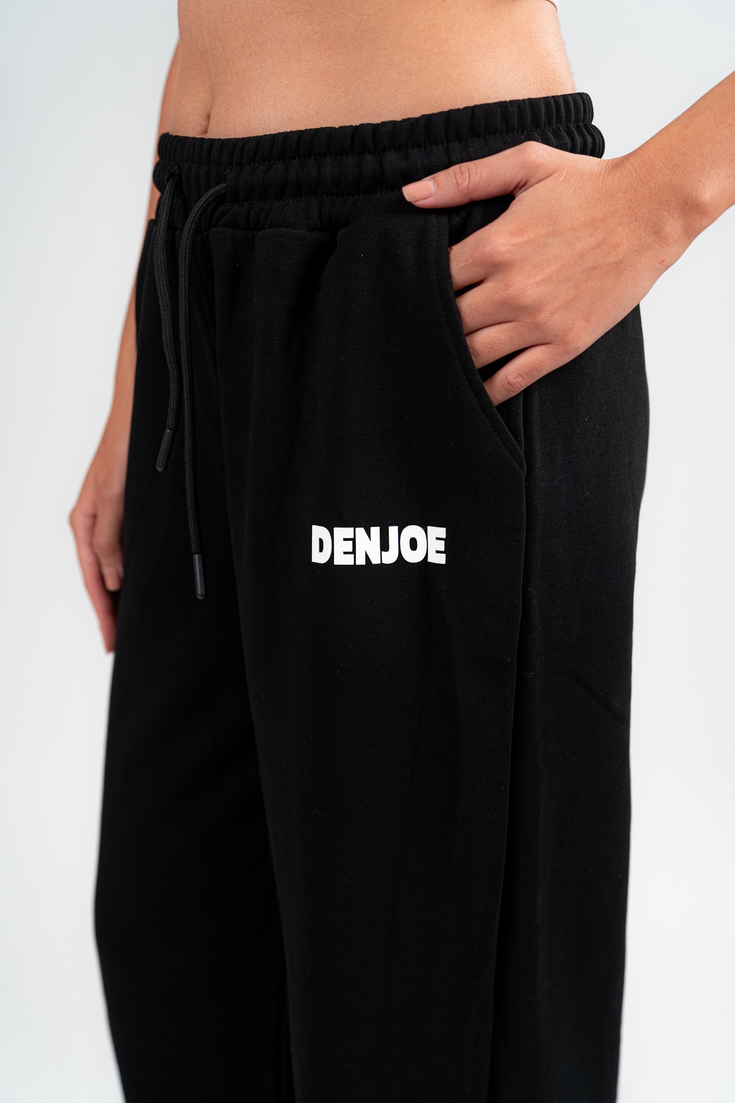 Black Sweatpants Unisex Loose Fit