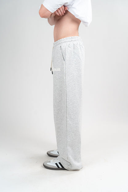 Light Grey Sweatpants Unisex Loose Fit