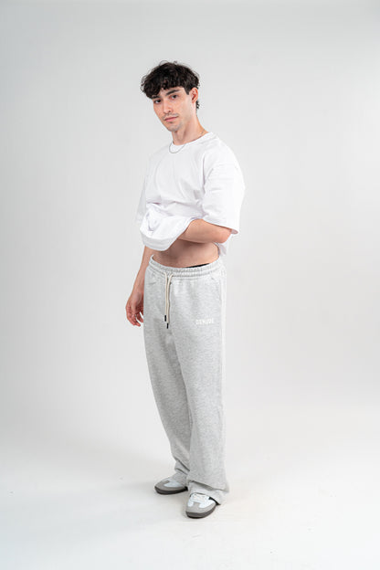 Light Grey Sweatpants Unisex Loose Fit