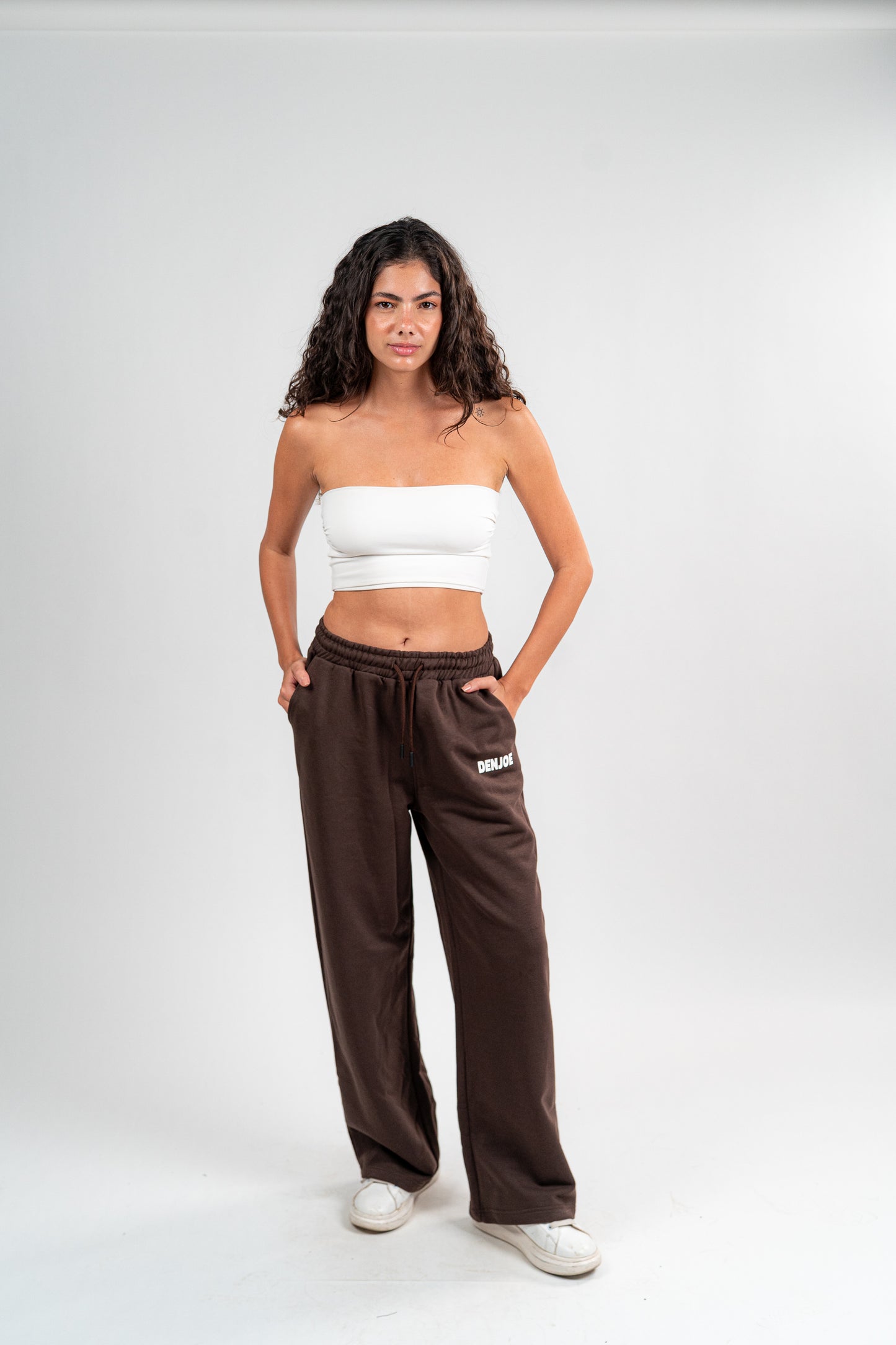 Brown Sweatpants Unisex Loose Fit